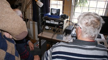 Peter met zijn home made linear.